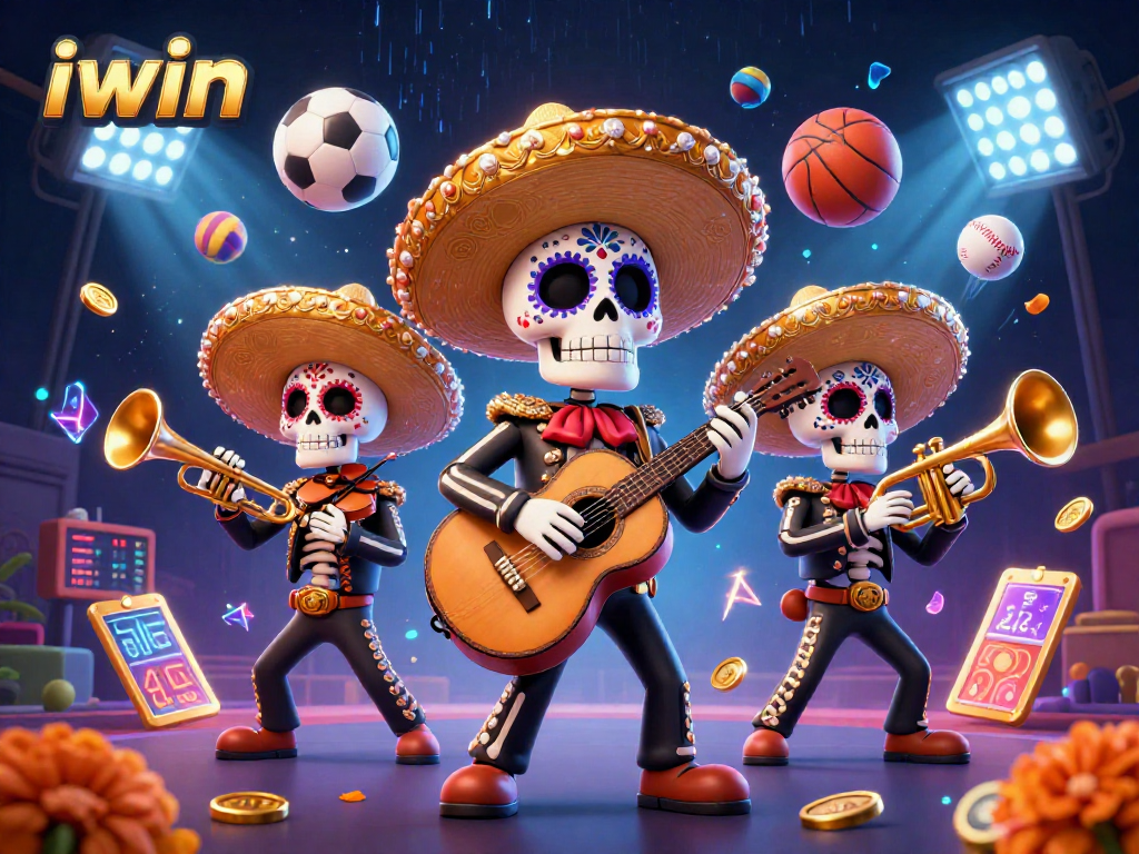 Join the iwin mariachi band for an exciting gaming experience with vibrant 3D illustration