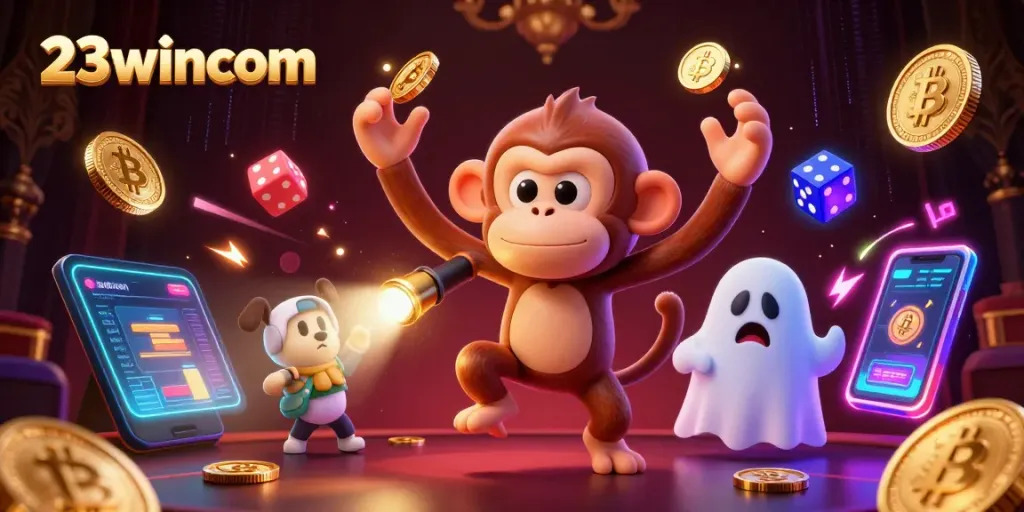 Experience the thrill of 23wincom at the haunted casino with vibrant gaming elements