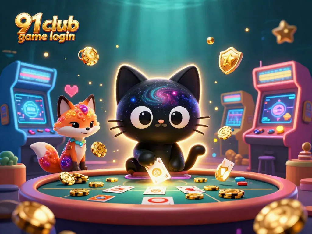 Experience the excitement of 91 club game login with vibrant casino-themed characters and dynamic gaming elements.