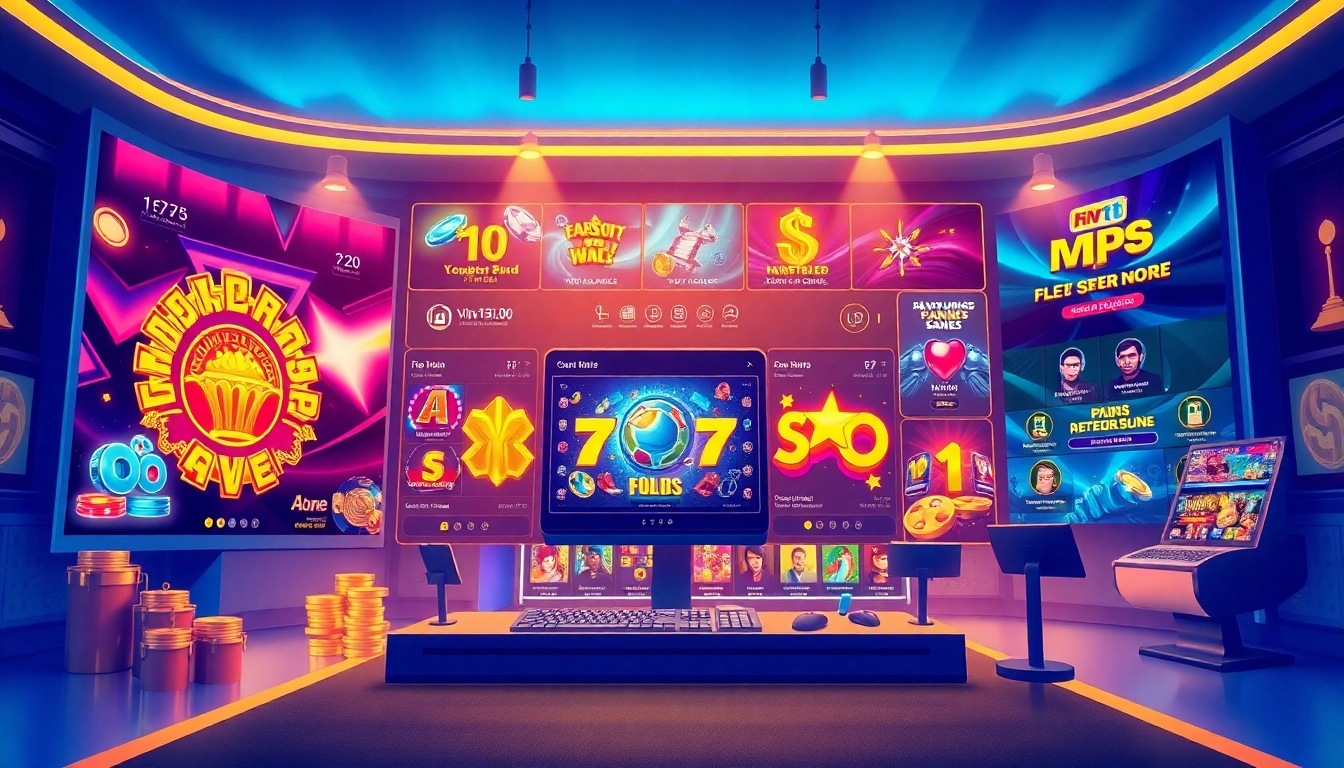 Vibrant gaming interface from vin777.gb.net showcasing diverse casino options and exciting bonuses.