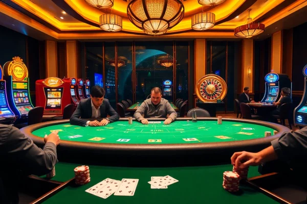 Experience the thrill of gaming at 8day.cn.com with vibrant casino tables and winning moments.