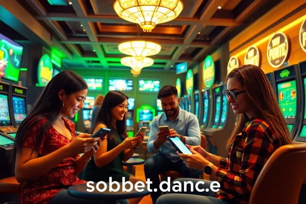 Exciting online gambling experience at sbobet.dance, showcasing diverse players engaged in various games.