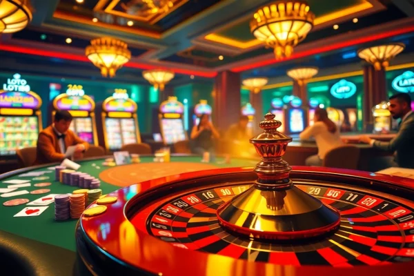 Experience thrilling gameplay at loto188.gb.net with vibrant casino tables and exciting slot machines.