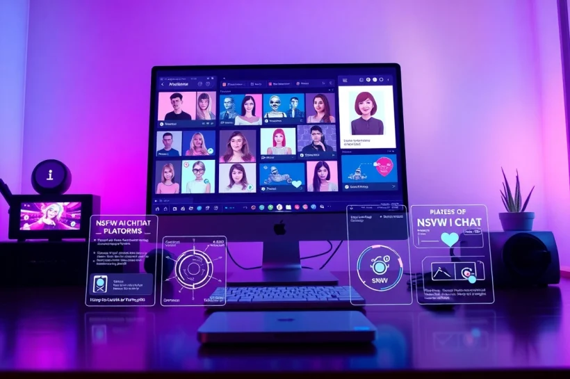 Explore top NSFW AI chat platforms through immersive digital interfaces and engaging avatars.