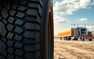 Close-up of the durable RR99 tire designed for mixed-service performance on highways and off-roads.