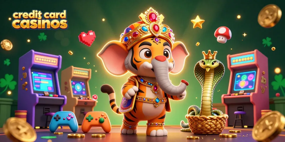 Experience the thrill of credit card casinos with vibrant game elements and enchanting characters.