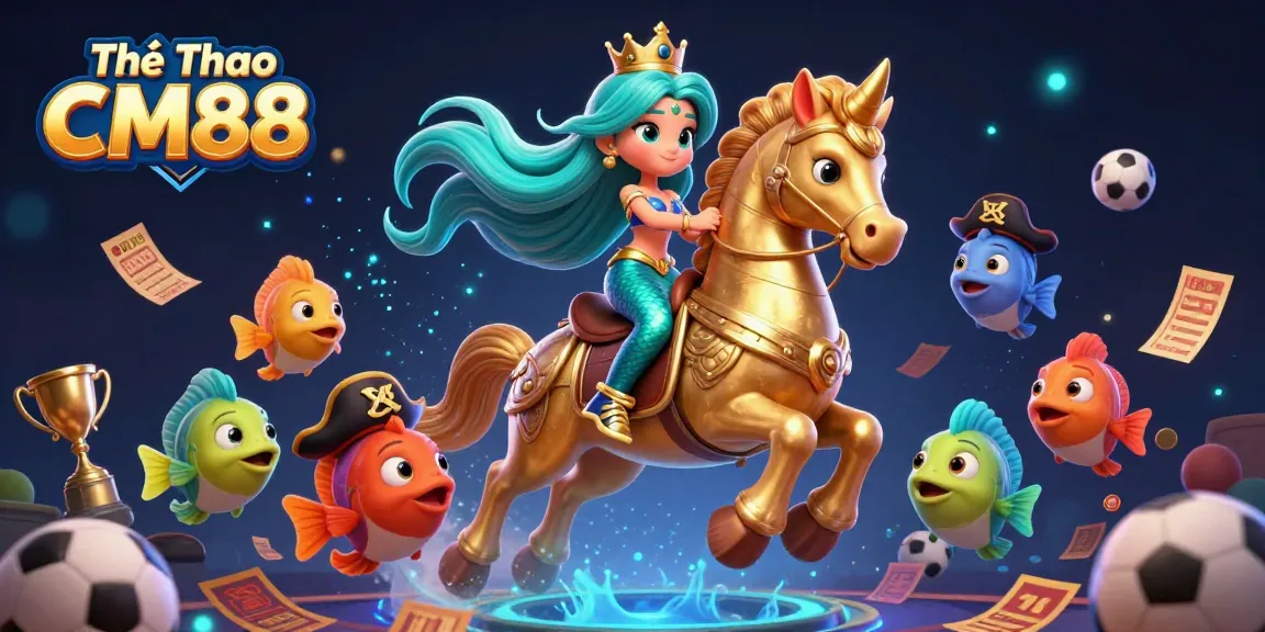 Bet on thrilling sports with Thể Thao CM88 in an engaging cartoon scene showcasing excitement and action.