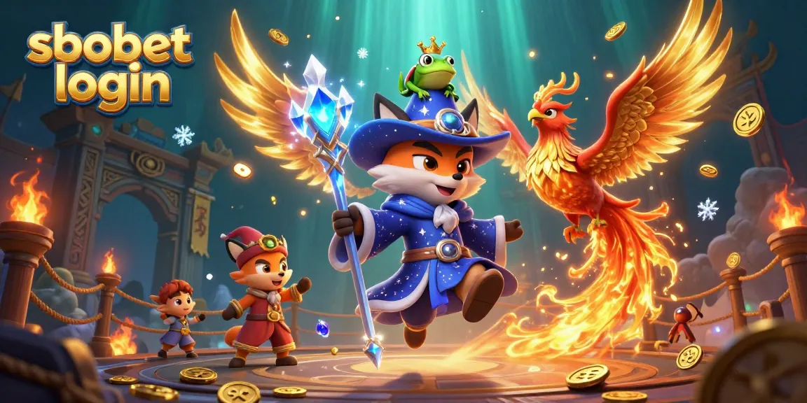 Experience sbobet login with this vibrant, engaging illustration showcasing gaming excitement.