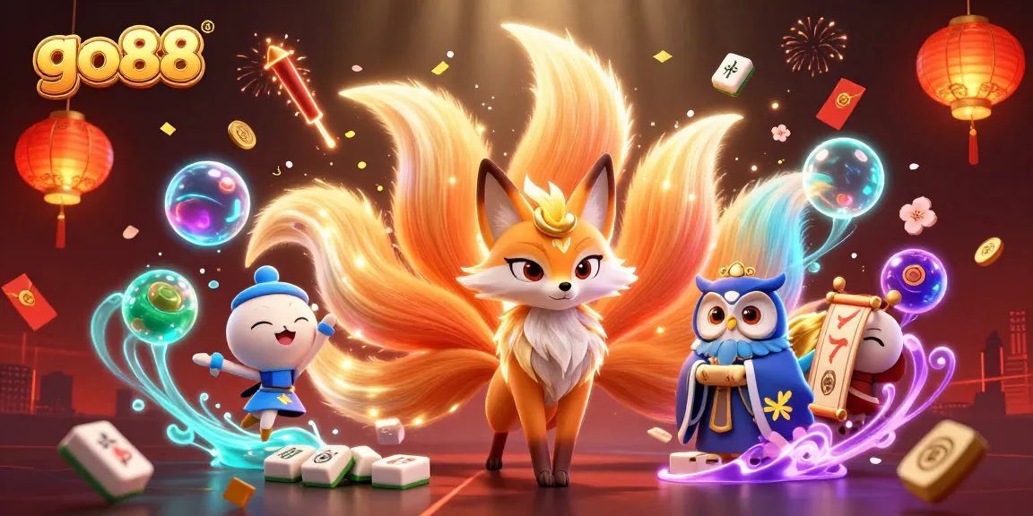 Engage with go88 as vibrant spirit elements celebrate gambling excitement in a lively casino.